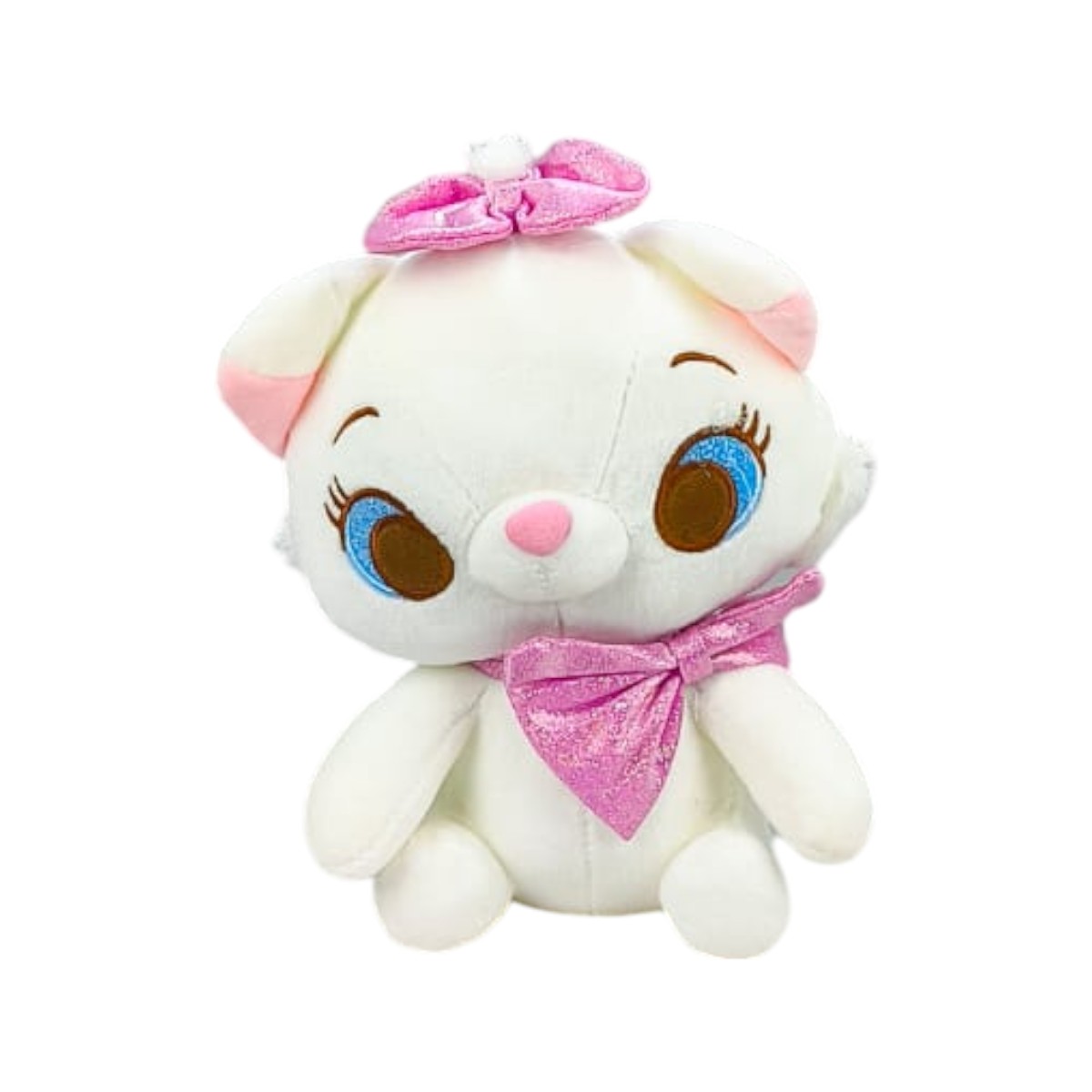 Pelcuhe Gatita Moño Rosa Importado 20cm