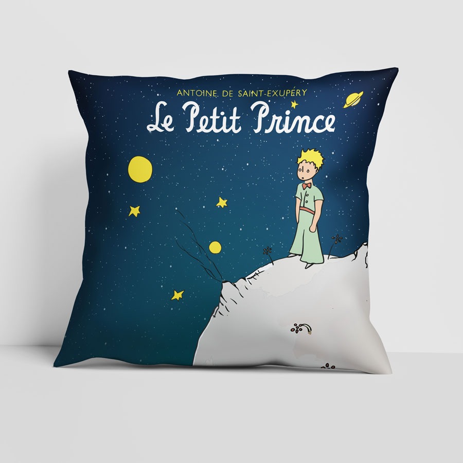 Cojín El Principito planeta y estrellas