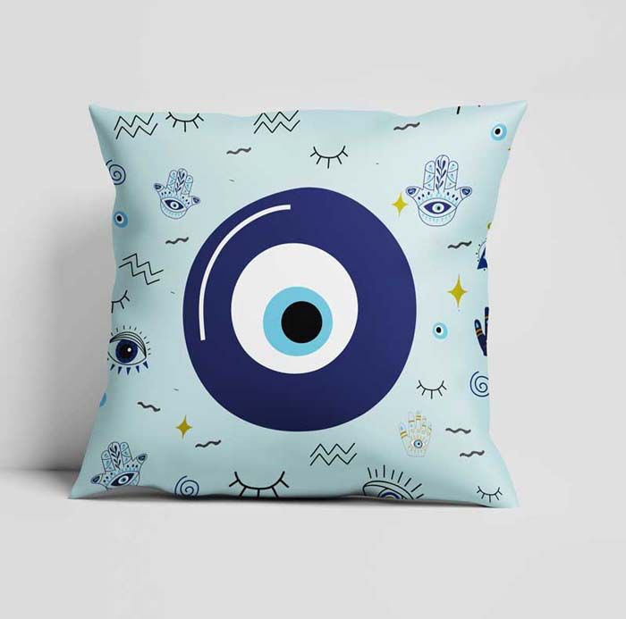 Cojín Ojo Turco Protector – Energía Positiva para tu Espacio