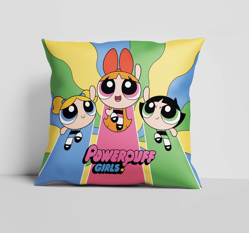 Cojín Powerpuff Girls 36x36 cm | Trío Dinámico de Townsville